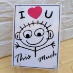 I Love You This Much Printed Tile personalised gift for Valentines Day | Smilee