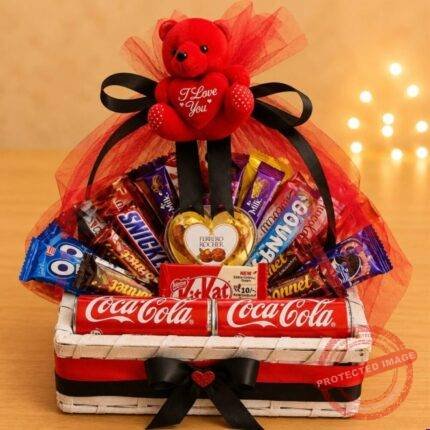 Love Sign Basket chocolate gift for Valentines Day | Smilee