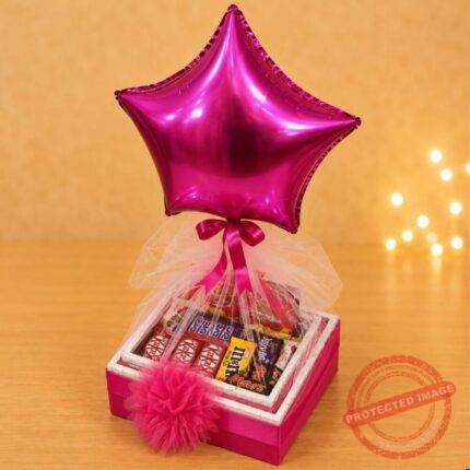 Star Basket chocolate gift for Valentines Day | Smilee
