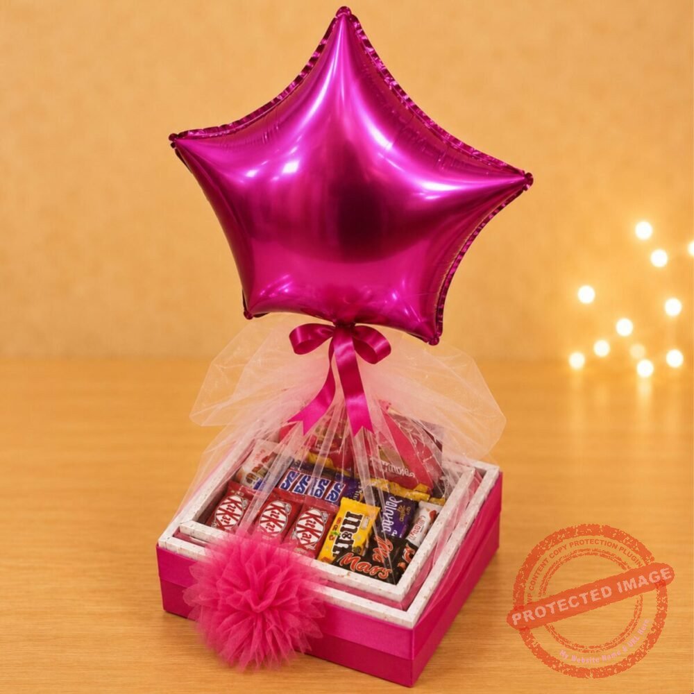 Star Basket chocolate gift for Valentines Day Star Basket chocolate gift for Valentines Day | Smilee