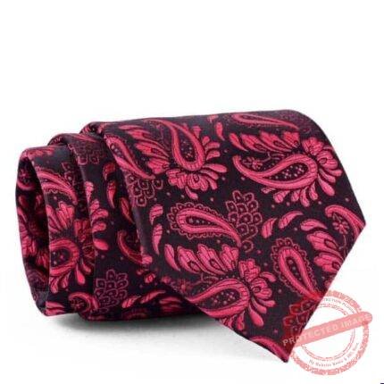 Black/Red Paisley Tie gift by Men’s Accessories | Smilee