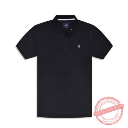Black Plain Pique Polo Shirt fashion gift by Father’s Day for Fathers Day | Smilee