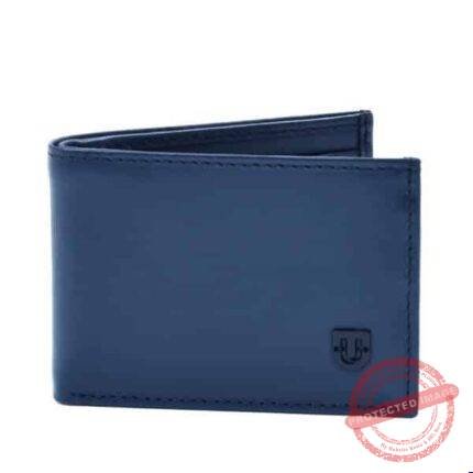 Blue 100% Leather Wallet gift by Father’s Day for Fathers Day | Smilee
