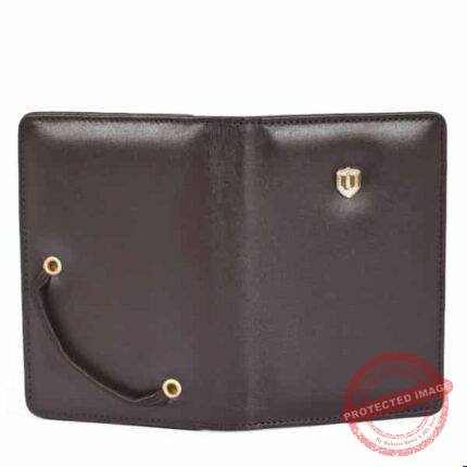 Brown 100% Leather Passport Holder gift by Father’s Day for Fathers Day | Smilee