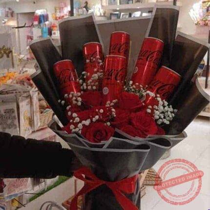 Bouquet for Coke Lovers for Valentines Day | Smilee