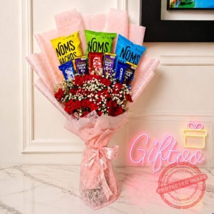Crunch Bouquet chocolate gift for Valentines Day | Smilee
