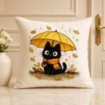 Rain Cat Cushion by Cushions | Smilee