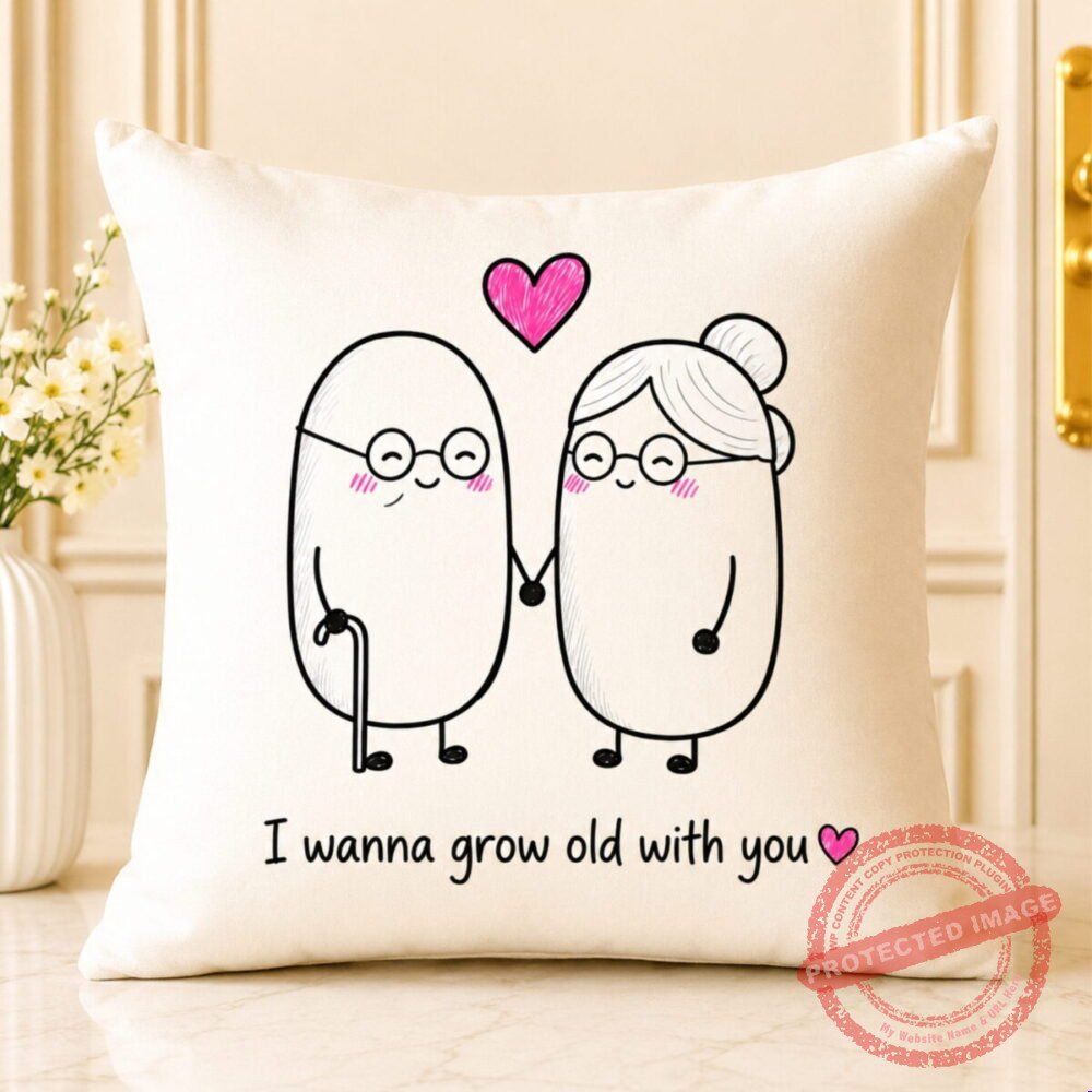 Grow Old with You Cushion by Cushions Grow Old with You Cushion by Cushions | Smilee