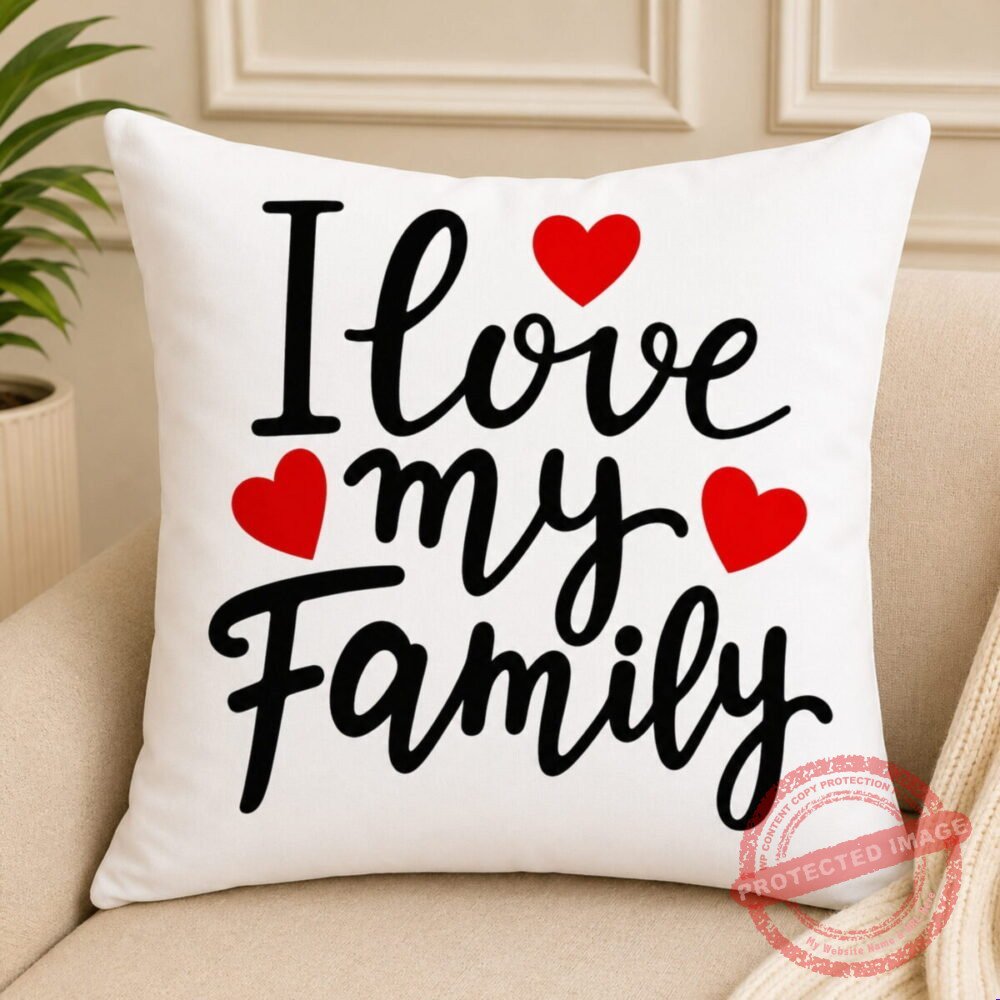 I Love My Family Cushion for New Year I Love My Family Cushion for New Year | Smilee