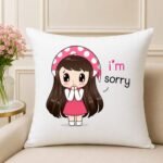 Sorry Form Girl personalised gift by Cushions | Smilee