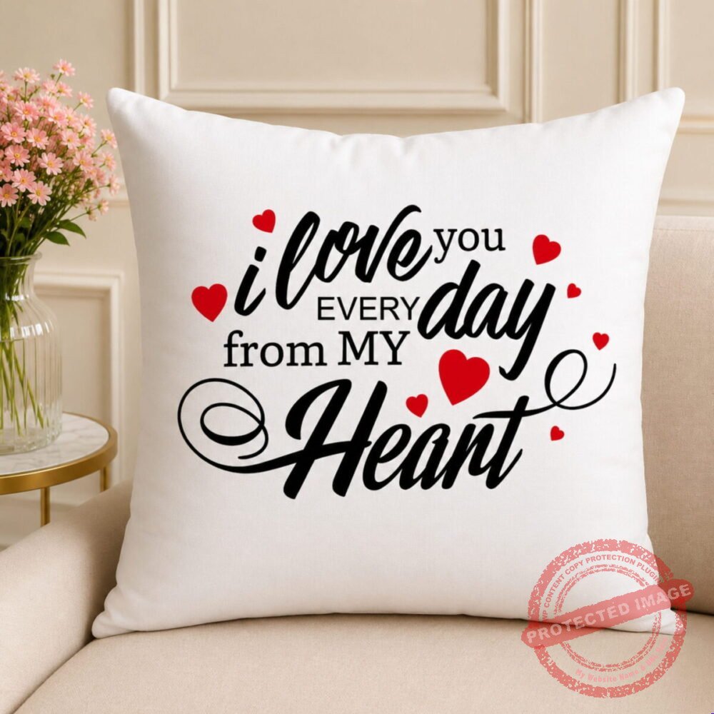 I Love You from Heart Cushion for Valentines Day I Love You from Heart Cushion for Valentines Day | Smilee