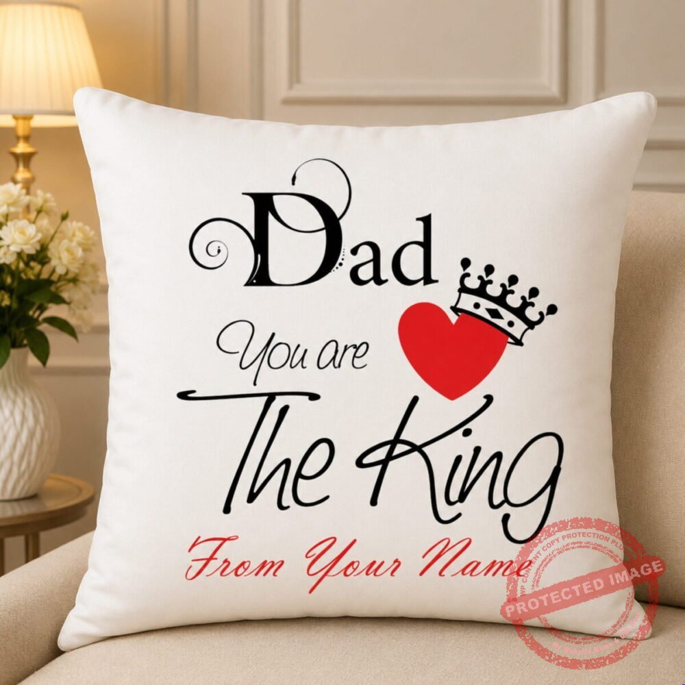 King Dad Cushion by Father’s Day for Fathers Day King Dad Cushion by Father’s Day for Fathers Day | Smilee