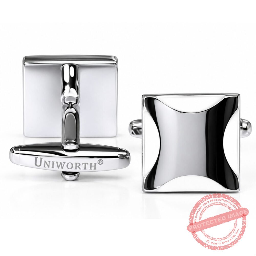 Silver/White Square Cufflink gift by Men’s Accessories Silver/White Square Cufflink gift by Men’s Accessories | Smilee