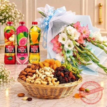 Get Well Soon fruit basket by Dry Fruits | Smilee