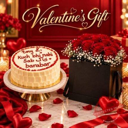 Cake with Flower Box by Valentine’s Day for Valentines Day | Smilee
