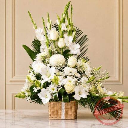 White Theme Imported Flowers in Lahore | Smilee