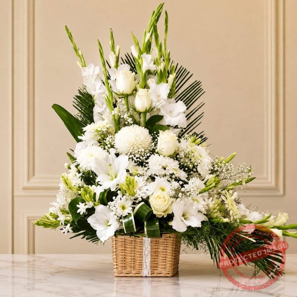 White Theme Imported Flowers in Lahore White Theme Imported Flowers in Lahore | Smilee