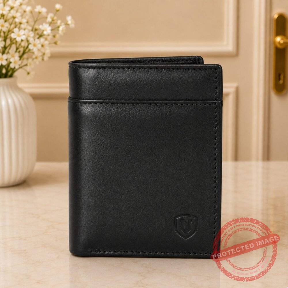 Black 100% Leather Wallet gift by Men’s Accessories Black 100% Leather Wallet gift by Men’s Accessories | Smilee