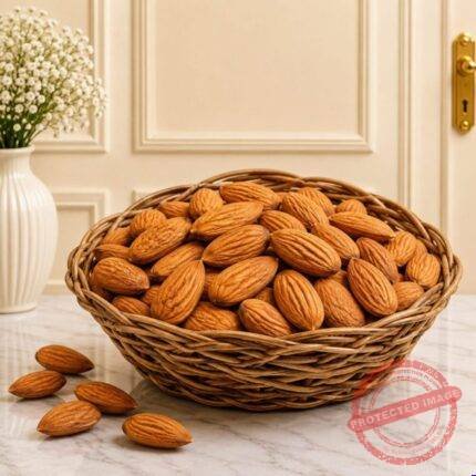 1 kg Almonds fruit basket by Dry Fruits | Smilee