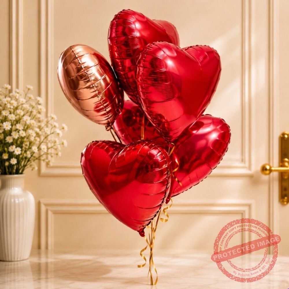 Heart Shape Foil Balloons 5 by Balloons & Candles Heart Shape Foil Balloons 5 by Balloons & Candles | Smilee