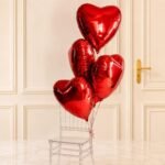 3 Heart Shape Foil Balloons by Balloons & Candles | Smilee