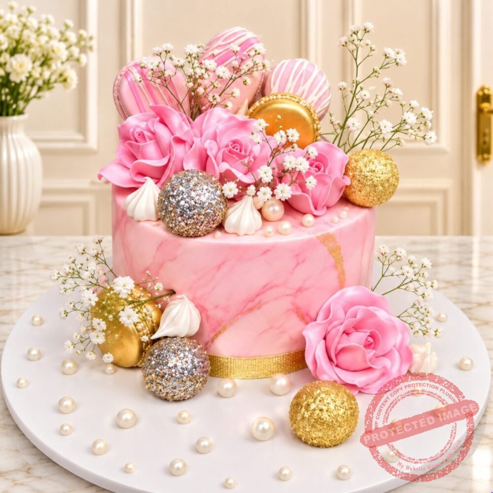 Pink Macaron Cake by Magnum in Lahore Pink Macaron Cake by Magnum in Lahore | Smilee