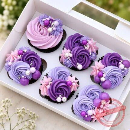 Purple Theme Cupcakes by O’Clock in Lahore
