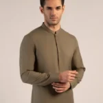 Army Green Blended Unstitched Kameez Shalwar Fabric fashion gift by Father’s Day for Fathers Day | Smilee