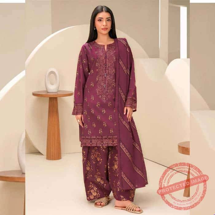 3 Piece Lawn Suit Embroidered (Unstitched) fashion gift for Eid 3 Piece Lawn Suit Embroidered (Unstitched) fashion gift for Eid | Smilee