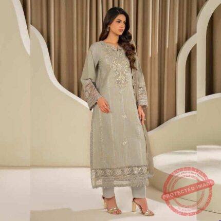 3 Piece Missouri Suit Embroidered (Unstitched) fashion gift for Eid | Smilee