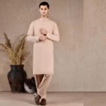 Fawn Cotton Unstitched Kameez Shalwar Fabric fashion gift by Men’s Unstitched Suits | Smilee