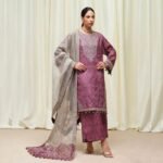 3 Piece Embroidered Raw Silk Suit fashion gift by Ladies Dress | Smilee