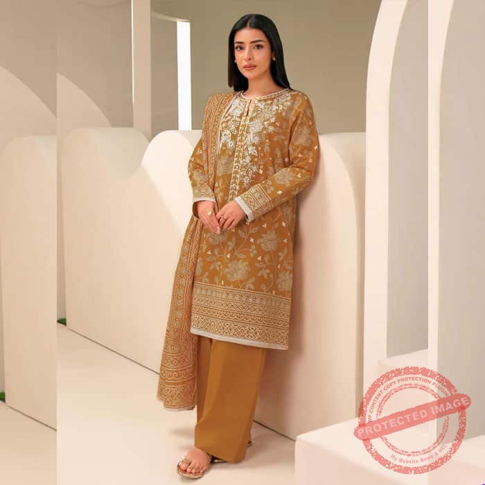 3 Piece Lawn Suit Embroidered (Unstitched) fashion gift for Mothers Day 3 Piece Lawn Suit Embroidered (Unstitched) fashion gift for Mothers Day | Smilee