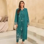 3 Piece Lawn Suit Embroidered (Unstitched) fashion gift for Eid | Smilee