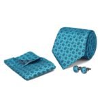 Turquoise Texture Cufflink Tie Set gift by Men’s Accessories | Smilee