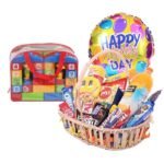 Gourmet Basket with Happy Birthday Balloon - Kids Gift Combos | Giftoo Pakistan
