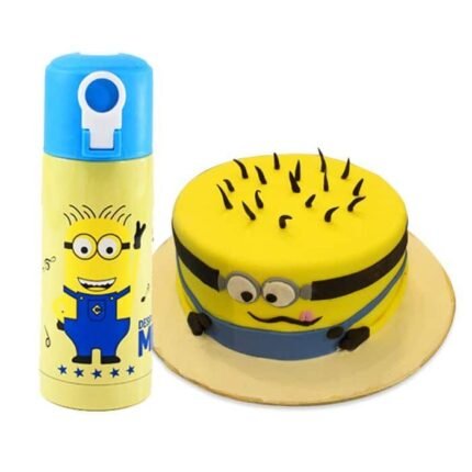 Minion Cake with Minion Water Bottle - COMBO DEALS | Giftoo Pakistan