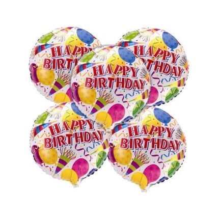 5 Birthday Foil Balloons - Balloons & Candles | Giftoo Pakistan