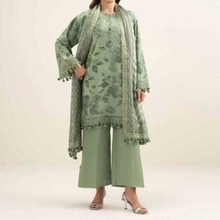 3 Piece – Embroidered Cotton Viscose Suit - Eid Gifts | Giftoo Pakistan