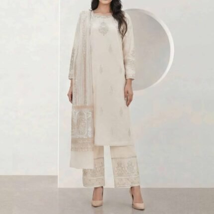 3 Piece Special Jacquard Suit (Stitched) - Eid Gifts | Giftoo Pakistan