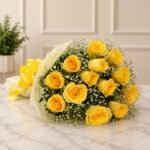 Yellow Imported Roses Bunch - Premium Quality Flowers | Giftoo Pakistan