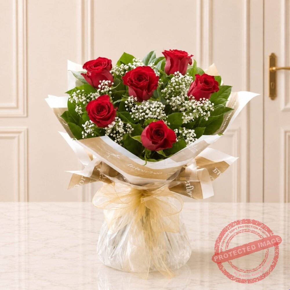 Six Stolen Kisses – Red – Premium Quality Flowers Six Stolen Kisses – Red - Premium Quality Flowers | Giftoo Pakistan