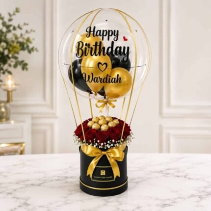 Floral Balloon Blue Theme - Anniversary Gifts | Giftoo Pakistan