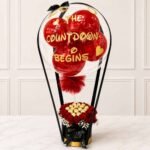 Beautiful Red Theme Floral Balloon - Anniversary Gifts | Giftoo Pakistan