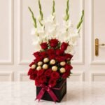 Decent Flowers Box - Anniversary Gifts | Giftoo Pakistan