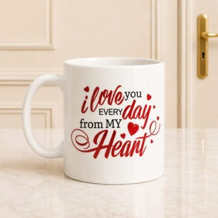 I Love You with Heart Mug - Anniversary Gifts | Giftoo Pakistan