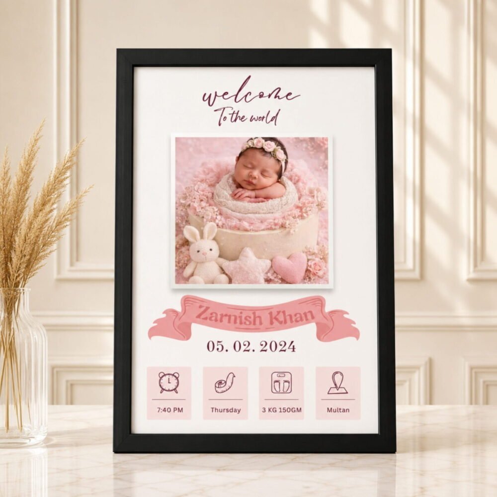 Born Baby Frame – Customized Printed Frames Born Baby Frame - Customized Printed Frames | Giftoo Pakistan