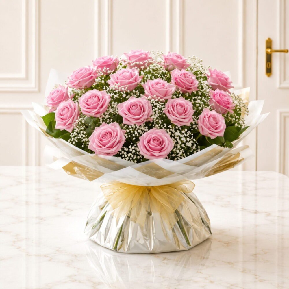 Majestic Pink Roses – Premium Quality Flowers Majestic Pink Roses - Premium Quality Flowers | Giftoo Pakistan