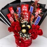 Bucket in Red Theme - Anniversary Gifts | Giftoo Pakistan