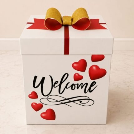 Red Foil Balloons Box - Customize Gift Box | Giftoo Pakistan